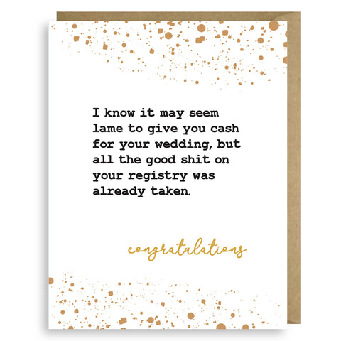 WEDDING CASH